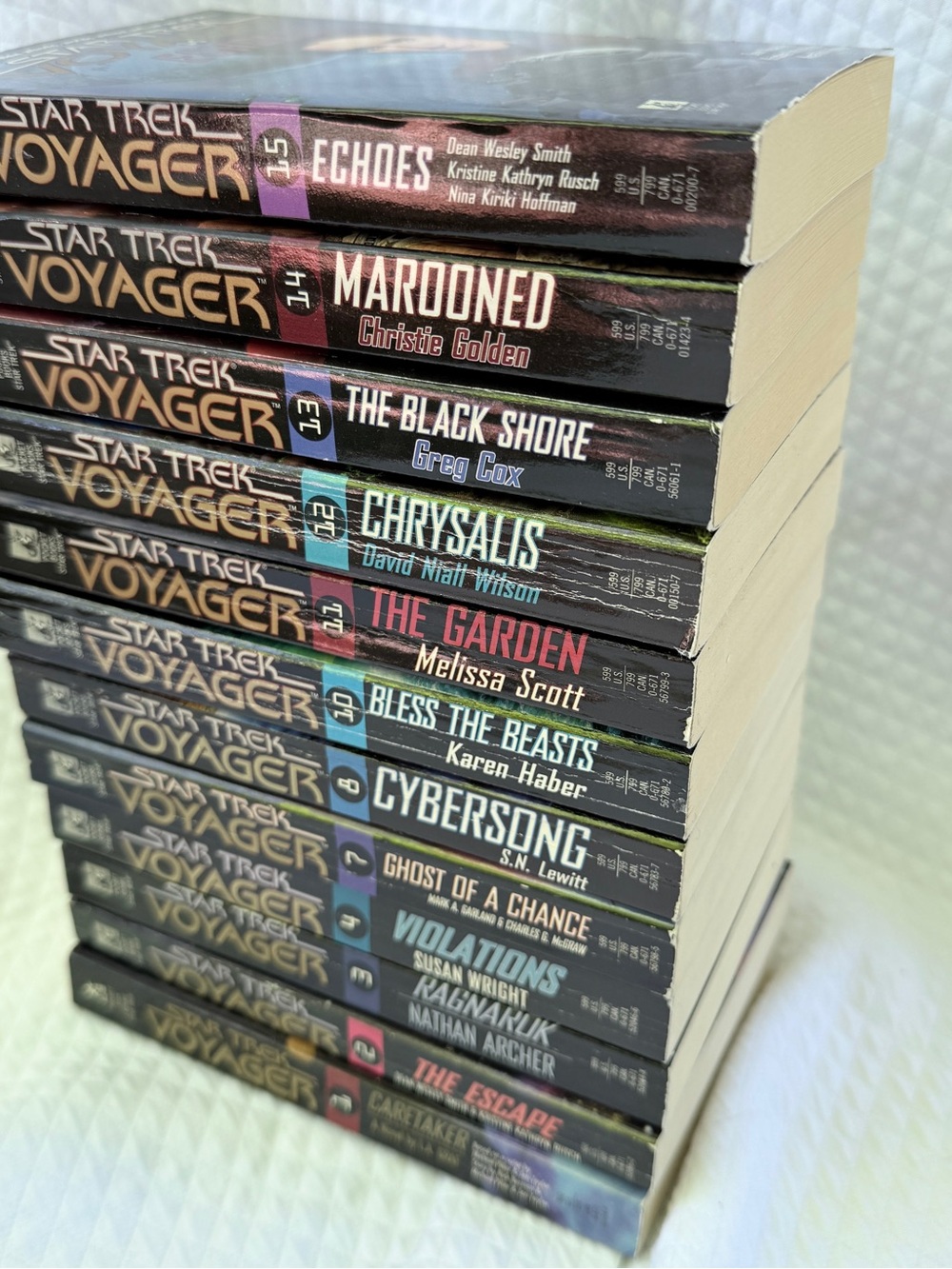 Star Trek Voyager Pocket Books Paperback Lot of 12 Numbered Novels